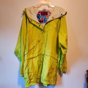 Vintage Roffe neon green ski pullover